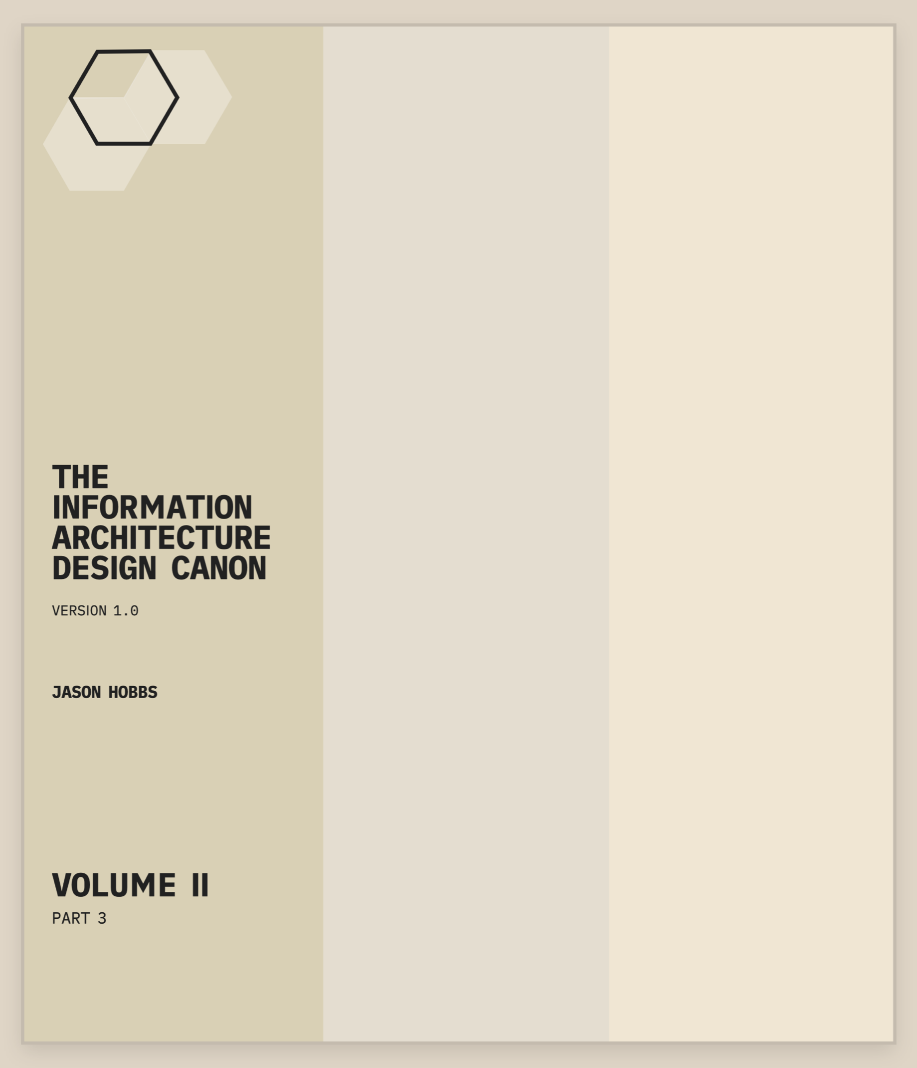 Cover of The Information Architecture Design Canon, Volume II