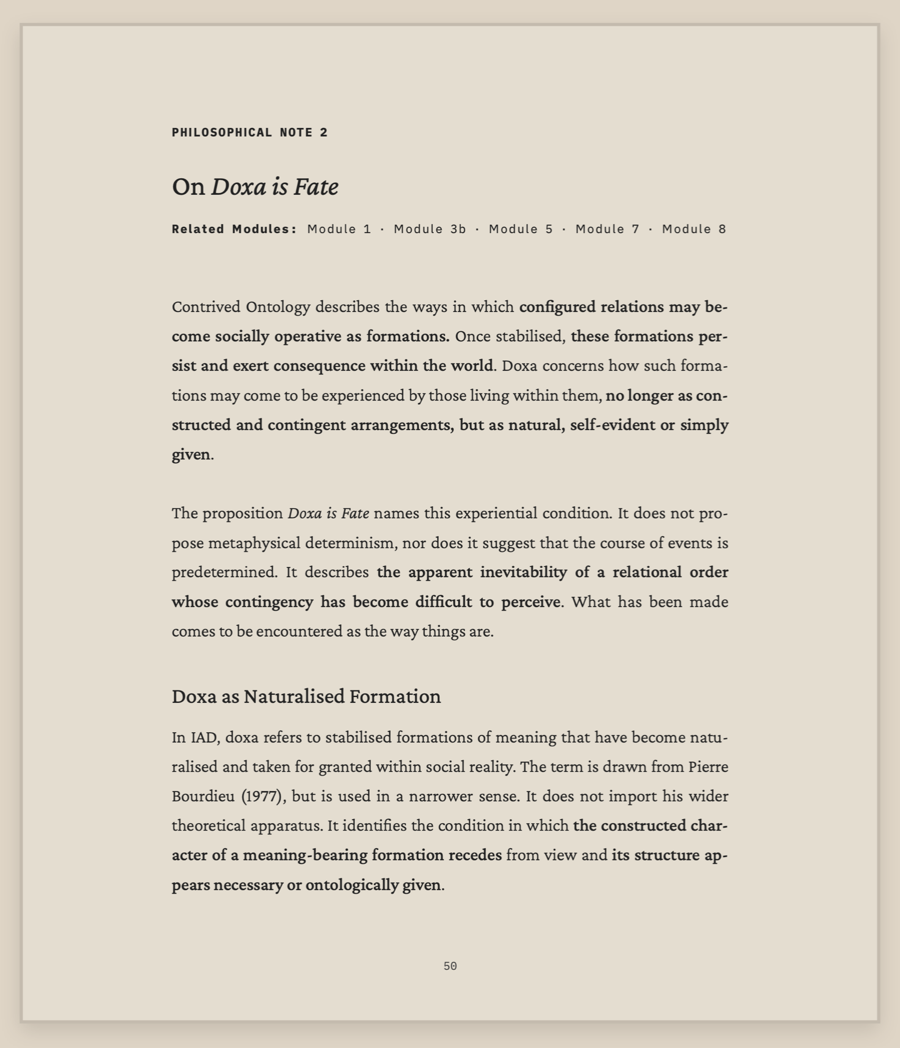 Sample page from The Information Architecture Design Canon, Volume II