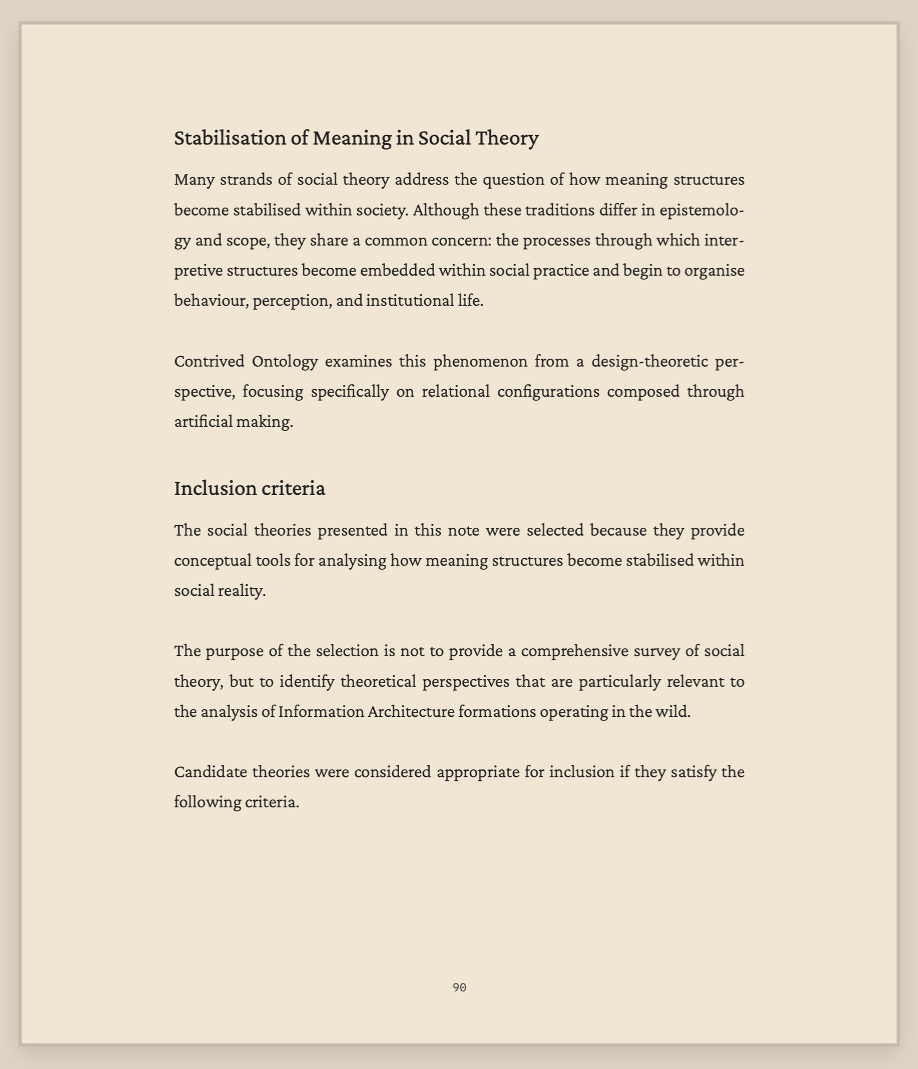 Second sample page from The Information Architecture Design Canon, Volume II